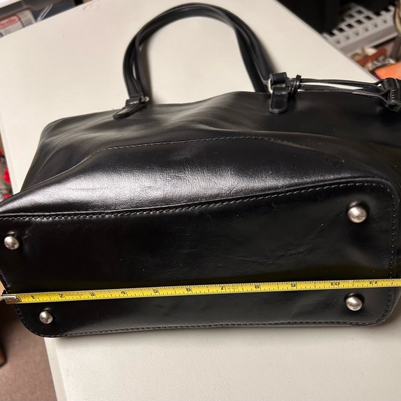 Patricia Nash Milana Black Leather Tote Shoulder Bag with Tassels - Picture 3 of 14